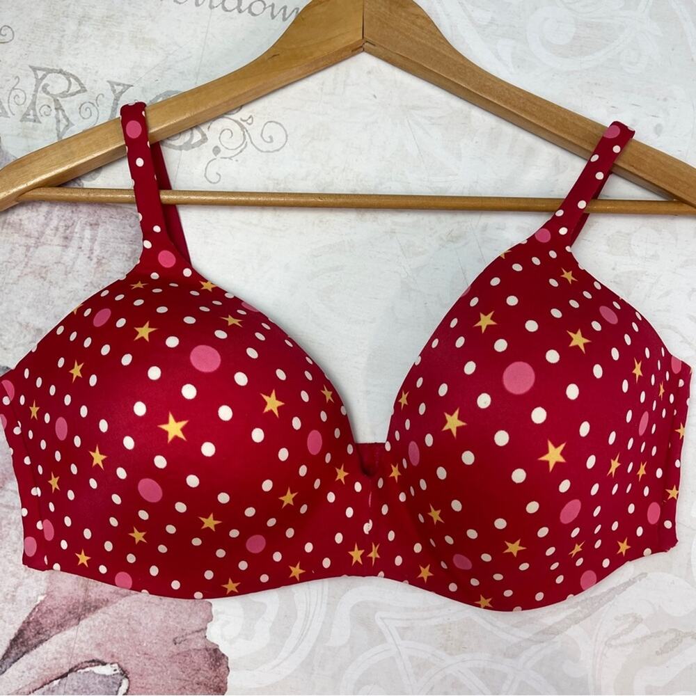 Victoria's Secret Body By Victoria IPEX Stars and Dots Bra Size 38DD